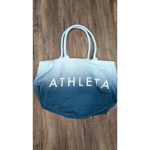 Athleta Blue Ombre Washable 100% Cotton Tote